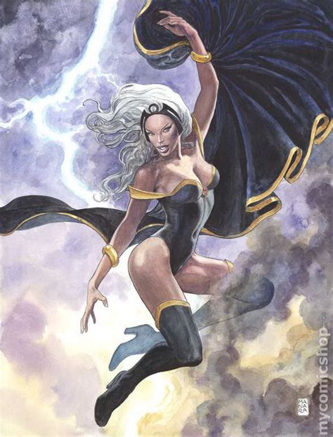storm poster  manara  marvel  comic books