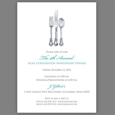 printable corporate dinner invitation  edencreativestudio