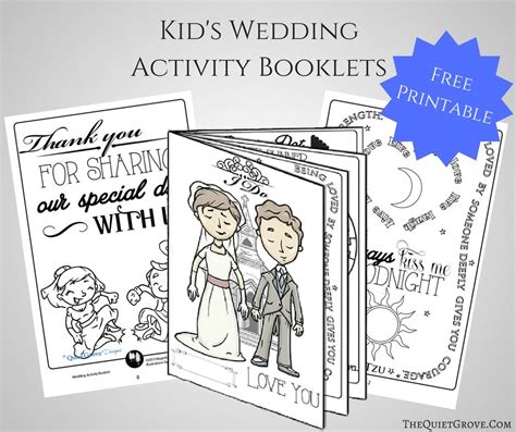 printable kids wedding activity booklet  quiet grove