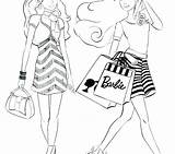 Fashion Coloring Pages Printable Vintage Getcolorings Getdrawings Pag Barbie Adult Color Adults Colorings sketch template
