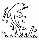 Coloring Pages Dolphin Dolphins Color Print Drawing Cute Preschool Ocean Colour Sea sketch template