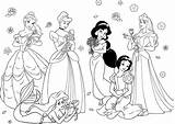 Princess Pages Disney Coloring Choose Board Girls sketch template