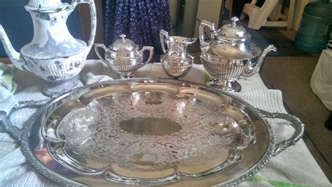 electroplated silver  copper complete tea set instappraisal