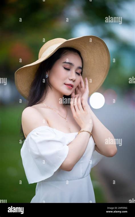 ho chi minh city vietnam beautiful vietnamese girl in a white dress