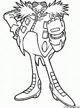 Eggman Coloring Sonic Pages Doctor Colorkid Robotnik sketch template