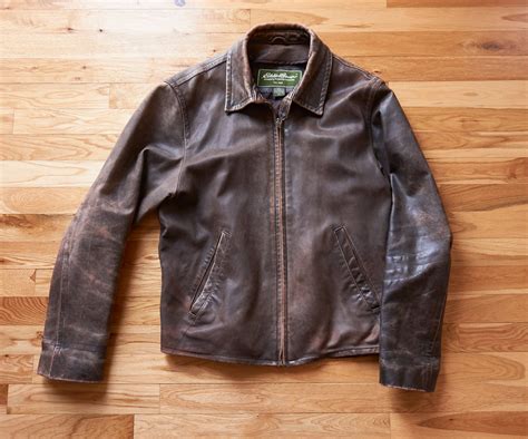 eddie bauer eddie bauer  vintage genuine leather jacket grailed