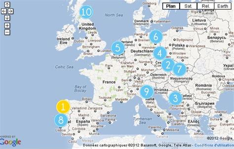 coordenadas os 10 melhores destinos na europa 2012