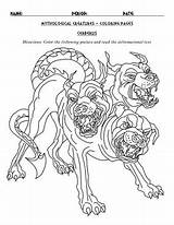 Coloring Creatures Mythological Greek Monsters Informational Text sketch template