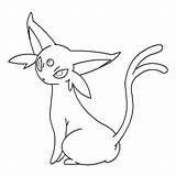 Espeon sketch template