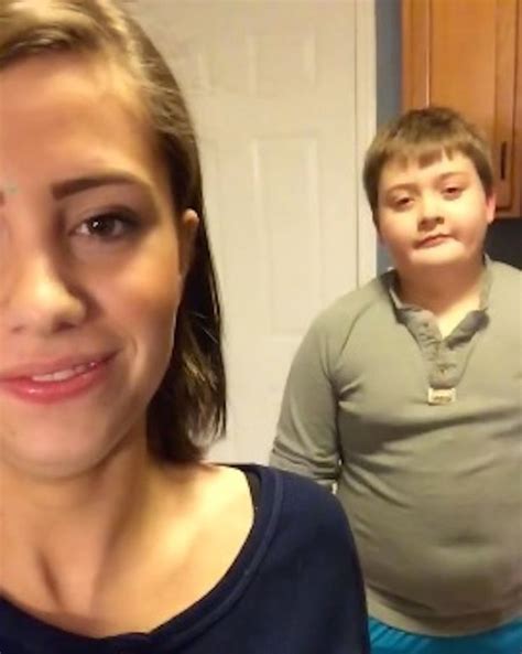 sweet and innocent looking girl shocks her little brother with smelly
