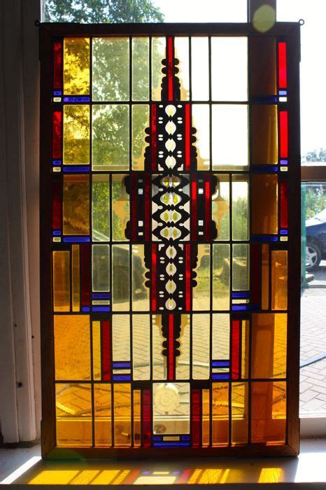 veilinghuis catawiki  bogtman attr amsterdamse school gebrandschilderd glas