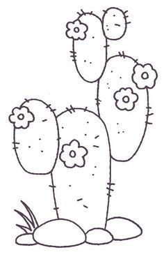 cactus pattern   printable outline  crafts creating stencils