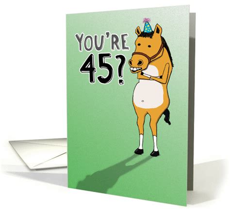 Funny 45th Birthday Card 1297890