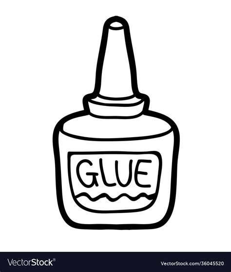 coloring book glue royalty  vector image vectorstock