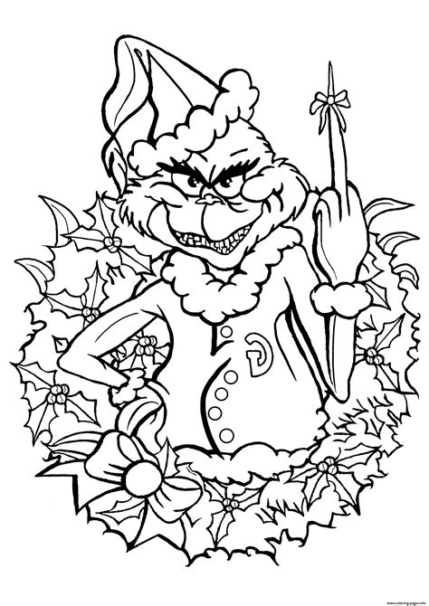 dr seuss   grinch stole christmas coloring page printable