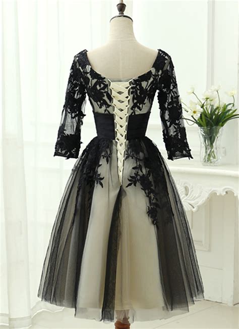 cheap prom dresses by sweetheartdress · black lace mid sleeve mid