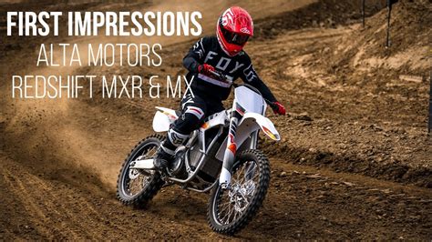 impressions  alta motors redshift mxr  mx electric motocross bike youtube
