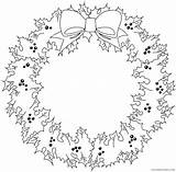Wreath Coloring4free sketch template