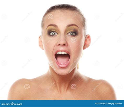 Surprised Girl With Open Mouth Stock Image Image Of Shout Caucasian