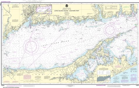 noaa nautical chart  long island sound eastern part