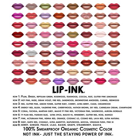 lip ink color library