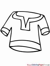 Clothes Coloring Kids Sheet Title sketch template