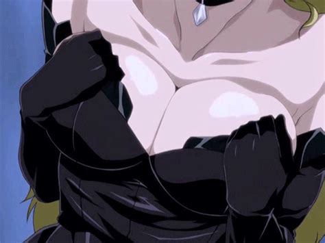 xbooru 1 girl 1girl animated animated anime areola areolae bare shoulders big breasts