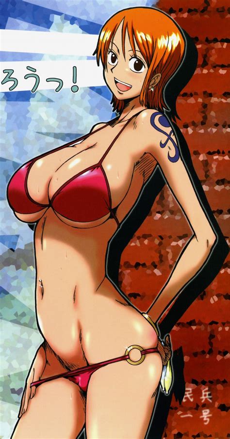 rule 34 bikini breasts cleavage highres nami one piece smile swimsuit tagme 61854