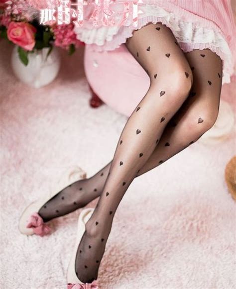 black sweet heart pattern pantyhose tights stocking free shipping ebay