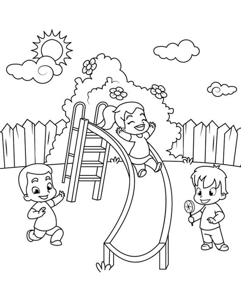 kids   park coloring page  printable coloring pages  kids