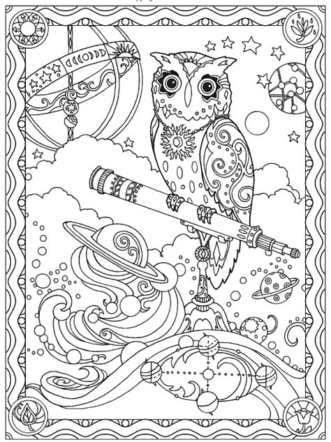 cute owl mandala coloring picture coloring pages