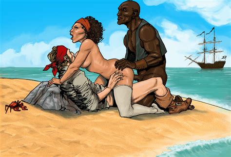 Beach Threesome Hentai Female Pirate Porn And Pinups