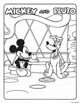 Pluto Coloring Mouse Mickey Pages Disney Printable Print sketch template