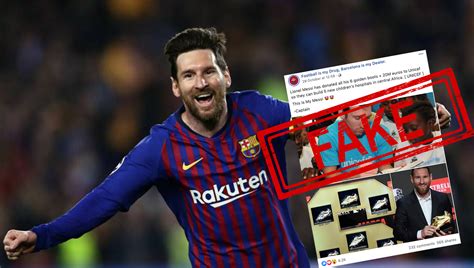 Did Messi Donate His Six Golden Boots To Unicef Here’s The Fact Check