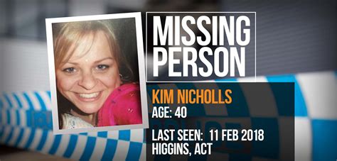 police seek assistance in locating missing person kim nicholls act