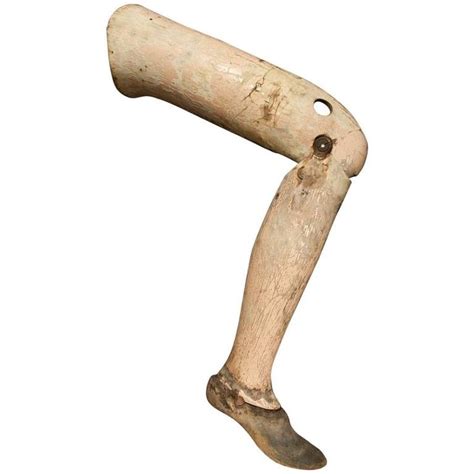 late 19th century wooden prosthetic leg medical 2