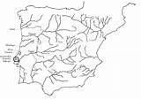 Peninsula Iberian Indicating Drainages sketch template