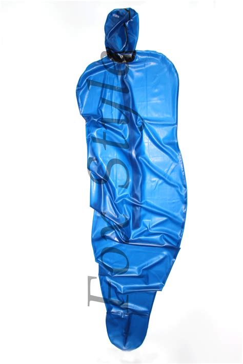 Buy Latex Slumber Bag Suits Trasaprent Blue Sleeping