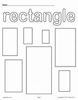 Rectangles Kindergarten Hexagons Toddlers Printable Supplyme Hexagon Tracing Mpmschoolsupplies Retangle Preescolar Geometricas sketch template