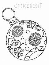 Coloring Christmas Ornament Printable Pages Kids sketch template