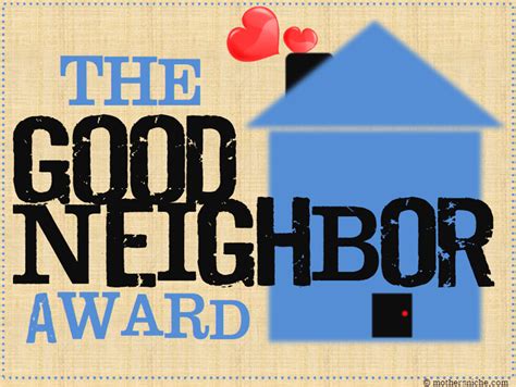 the good neighbor award printable