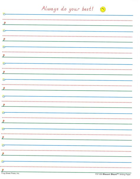 printable primary lined writing paper
