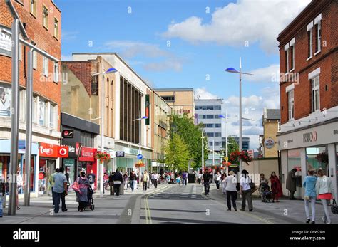pedestrianised high street slough berkshire england united kingdom stock photo alamy
