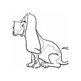 Hound Basset Dog Cartoon Coloring Stock Illustration Depositphotos sketch template