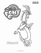Discord Coloring Little Pony Pages Mlp Getcolorings Getdrawings sketch template