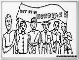Kemerdekaan Mewarnai Bertema Memperingati Pahlawan Anak Bangsa Karnaval Semua Terus Berjuang Menghargai Kebebasan Menikmati Sehingga Mewarnaigambar sketch template