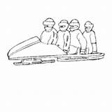 Coloring Winter Olympics Pages Bobsled Four Man Surfnetkids sketch template