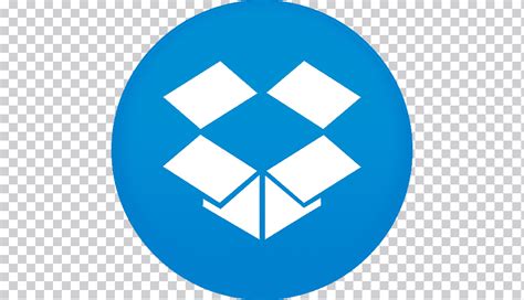descarga gratis ilustracion de caja blanca simbolo de area de bola azul dropbox azul logo