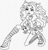 Monster Coloring Wolf High Clawdeen Pages Girls Colouring sketch template