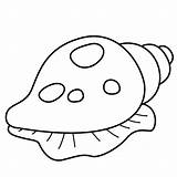 Colouring Shells Sea Shell Fish Clipart Pages Coloring Drawing Clipartbest Cliparts Urchin Clipartmag sketch template
